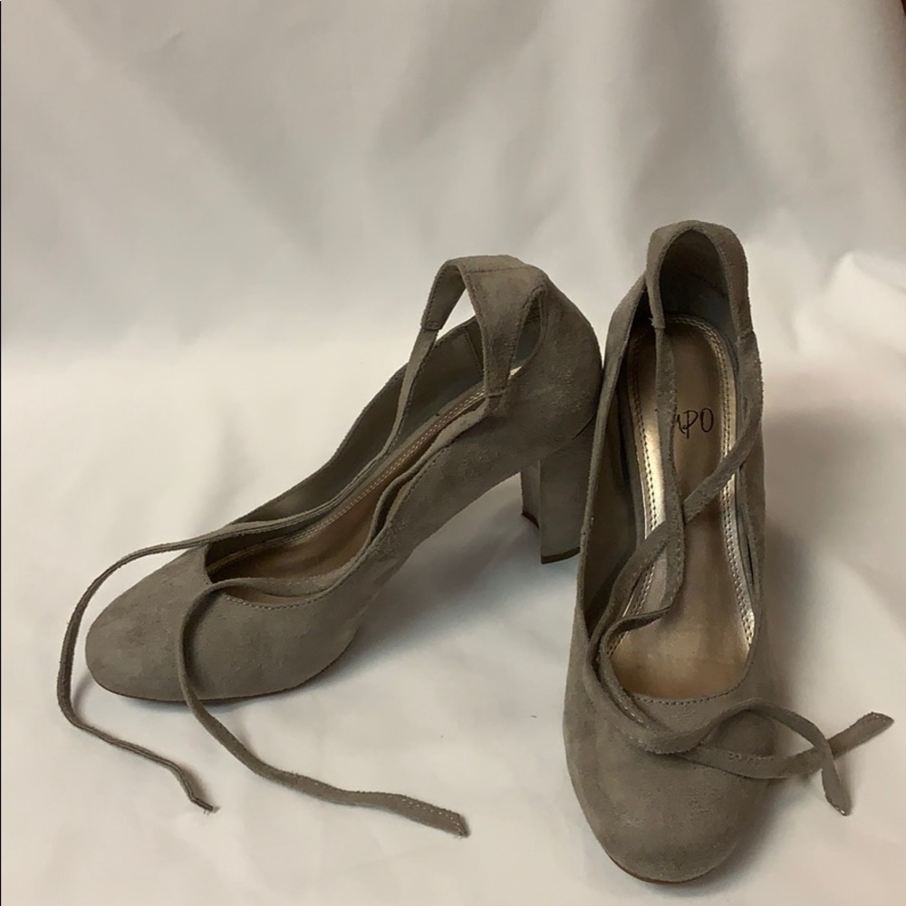 Impo heel ankle lace shoes